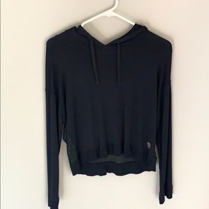 Black hoodie top